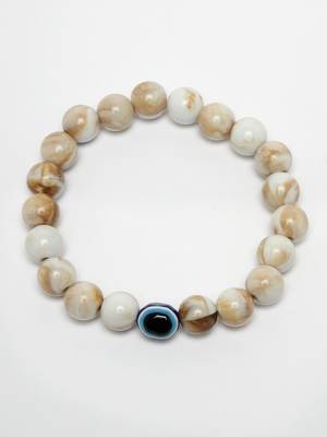 Unisex marble evil eye adjustable bracelet 3
