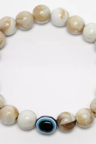 Unisex marble evil eye adjustable bracelet