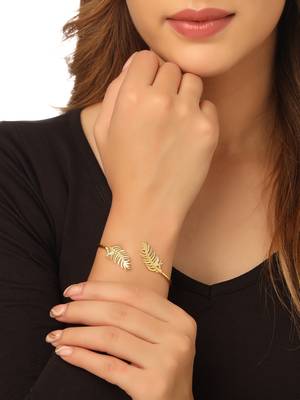Women gold plated adjustable kada bracelet 2