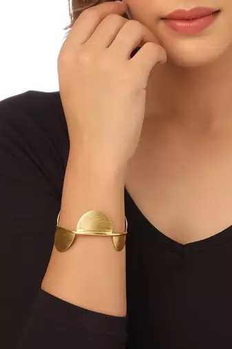 Women gold plated adjustable kada bracelet