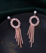 Women gold toned contemporary drop earrings