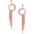 Women gold toned contemporary drop earrings