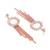 Women gold toned contemporary drop earrings