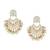 Women gold plated studded kundan chandbali earrings