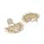 Women gold plated studded kundan chandbali earrings