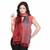 Floral N Leafy Designer Red Reversible Silk Stole Deepawali Gift 187