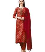 WILNERCROWN Designer Trending ethnic set kurta, pant and dupatta set for women for casual and festive wear