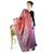 Floral N Leafy Designer Red Reversible Silk Stole Deepawali Gift 187