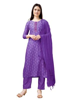 WILNERCROWN Designer Trending ethnic set kurta, pant and dupatta set for women for casual and festive wear 1