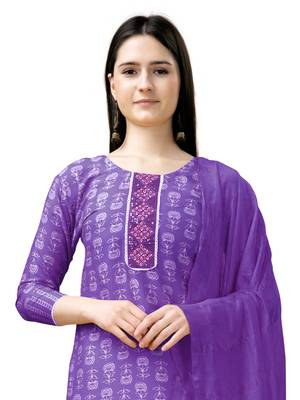 WILNERCROWN Designer Trending ethnic set kurta, pant and dupatta set for women for casual and festive wear 4