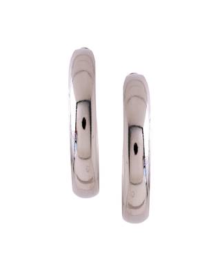 Women silver plated hoop earrings 3