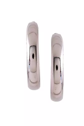 Women silver plated hoop earrings