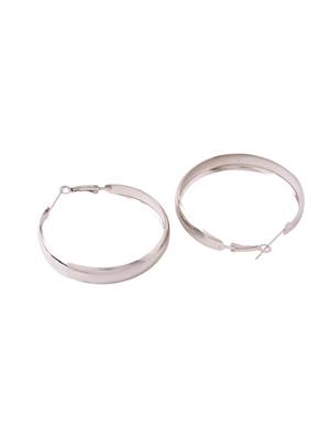 Women silver plated hoop earrings 5