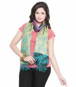 Multicolor Designer Kashmiri Reversible Silk Stole Diwali Gift 188