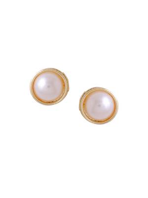 Women pearl studded studs earrings 2