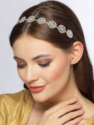 Women's rhodium-plated traditional trending matha patti 2