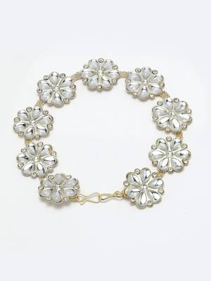 Women's rhodium-plated traditional trending matha patti 4