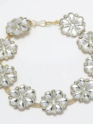 Women's rhodium-plated traditional trending matha patti 5