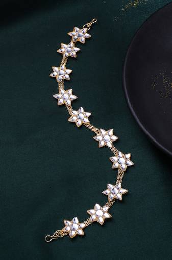 Women's gold-plated traditional trending matha patti