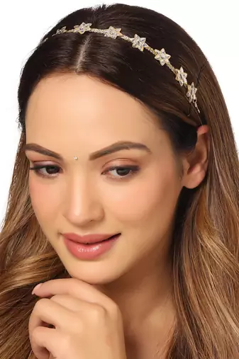 Women's gold-plated traditional trending matha patti