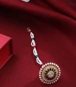 Women's trending stylish gold-plated maang tikka