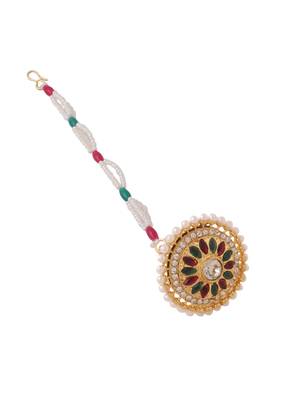 Women's trending stylish gold-plated maang tikka 4