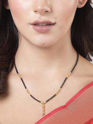 Women ethnic gold-plated beaded mangalsutra 2