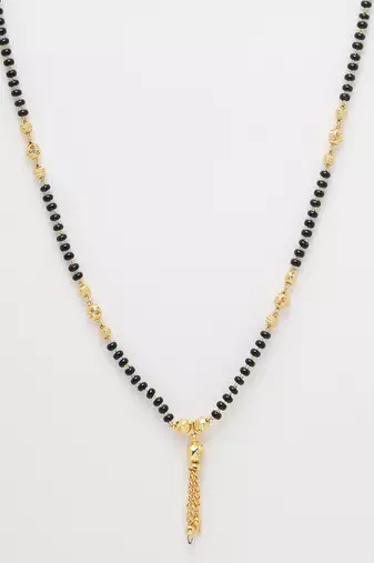 Women ethnic gold-plated beaded mangalsutra