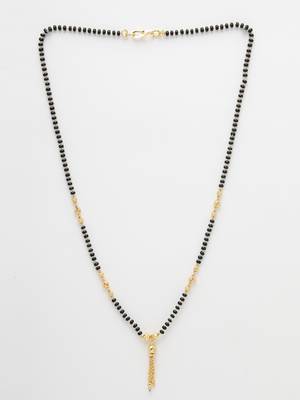 Women ethnic gold-plated beaded mangalsutra 5