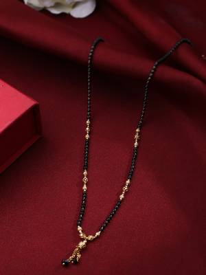 Women ethnic gold-plated beaded mangalsutra 1