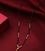 Women ethnic gold-plated beaded mangalsutra