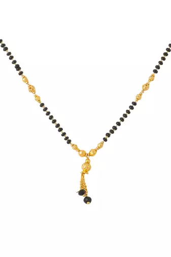 Women ethnic gold-plated beaded mangalsutra