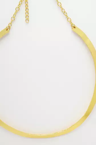 Women gold plated choker necklace