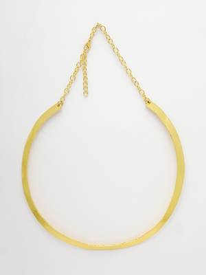 Women gold plated choker necklace 5