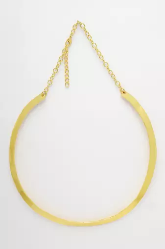 Women gold plated choker necklace
