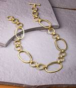 Women gold plated statement necklace