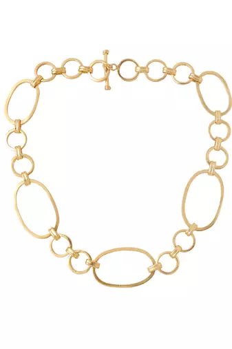 Women gold plated statement necklace