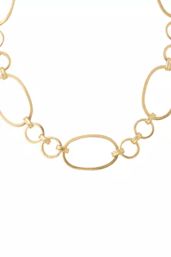 Women gold plated statement necklace