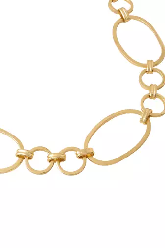 Women gold plated statement necklace