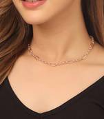 Women's rose gold plated minimal necklace