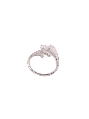 Women's stylish latest silver plated ring with ad stones 5