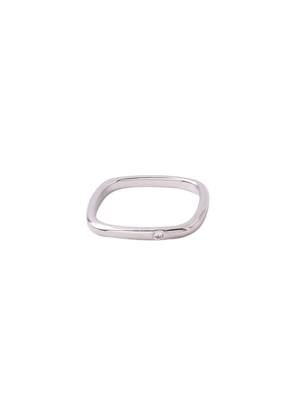 Women's silver-plated rectangular stylish ring 3