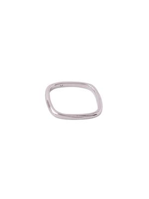 Women's silver-plated rectangular stylish ring 5