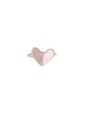 Women's gold-plated stylish ring with ad stones 3