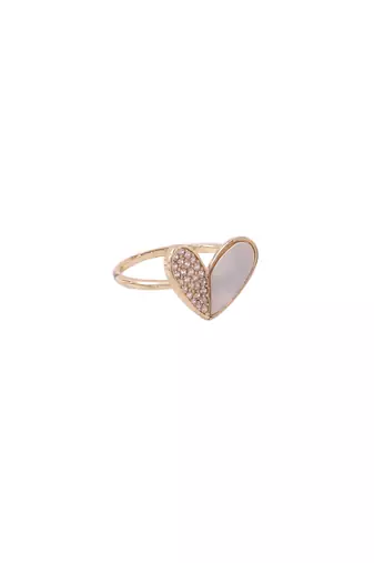 Women's gold-plated stylish ring with ad stones