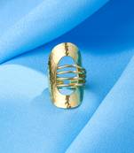 Women's western gold plated adjustable finger ring