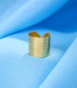 Women gold plated adjustable finger ring