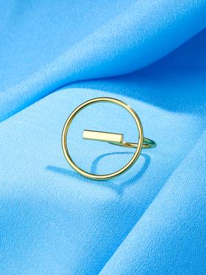 Women gold plated adjustable finger ring 1