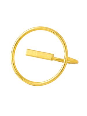Women gold plated adjustable finger ring 4