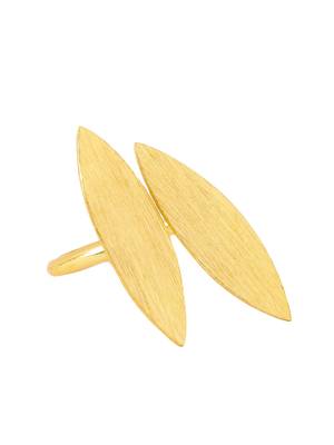Women's western gold plated ajustable finger ring 4